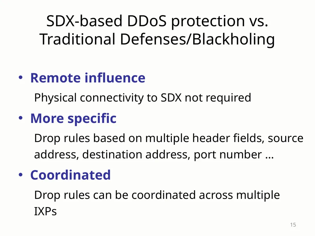 SDX: A Software-Defined Internet eXchange Jennifer - slide 15 of 47