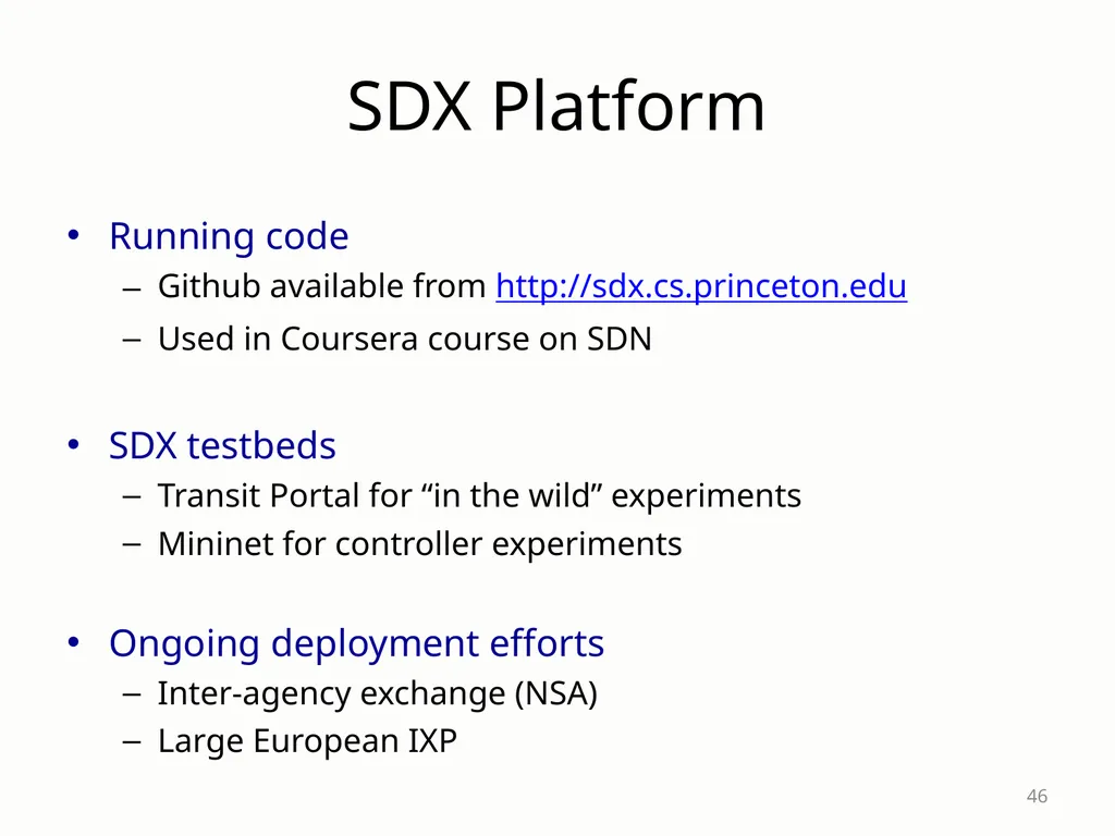 SDX: A Software-Defined Internet eXchange Jennifer - slide 46 of 47