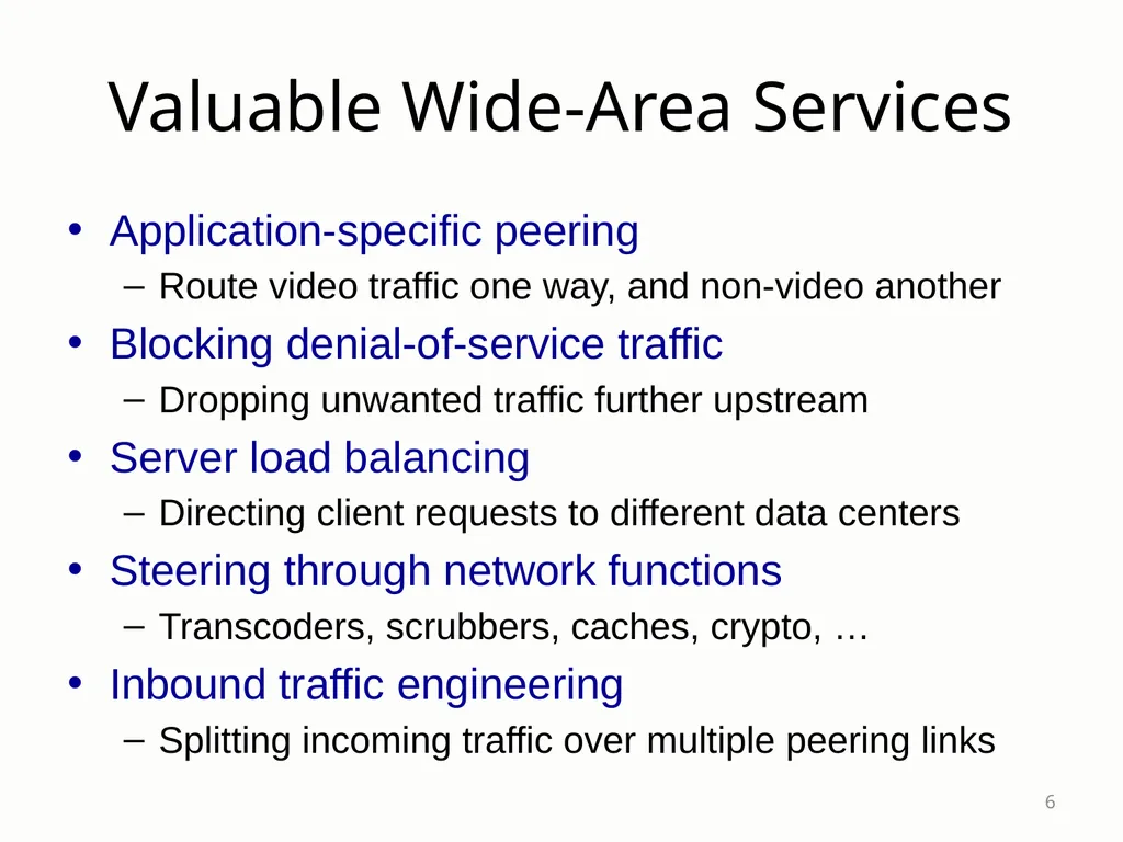 SDX: A Software-Defined Internet eXchange Jennifer - slide 6 of 47