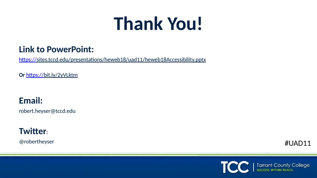 ADA, 504, 508, WCAG: I’m Supposed To Be Meeting - slide 22 of 22
