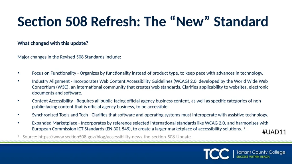 ADA, 504, 508, WCAG: I’m Supposed To Be Meeting - slide 9 of 22