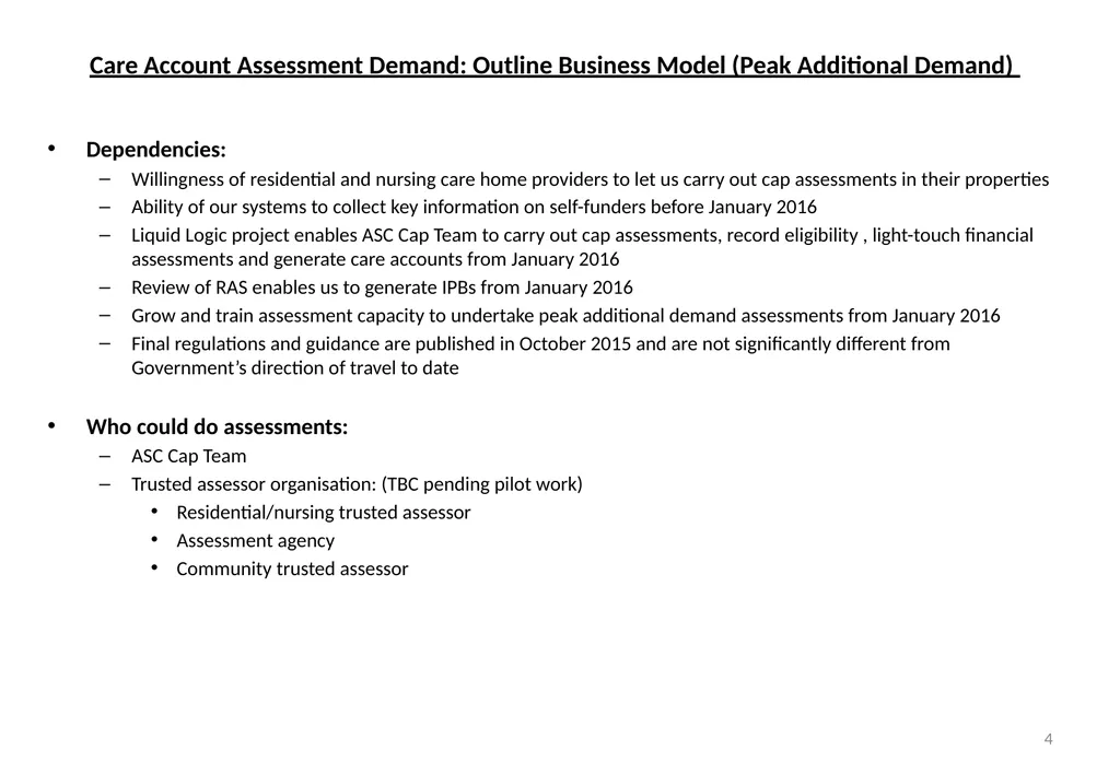 Care Act policy principles: We will meet our - slide 4 of 5