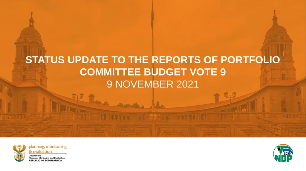 Status update to the Reports of Portfolio