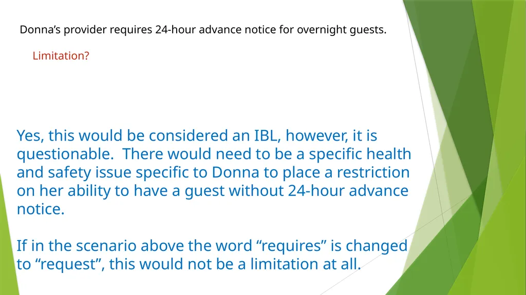 Individually-Based Limitations Practice Examples - slide 37 of 41