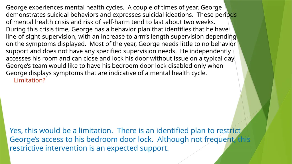 Individually-Based Limitations Practice Examples - slide 21 of 41