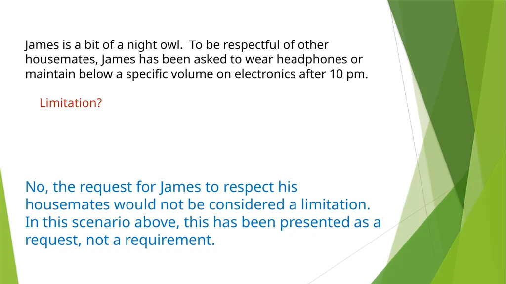 Individually-Based Limitations Practice Examples - slide 32 of 41