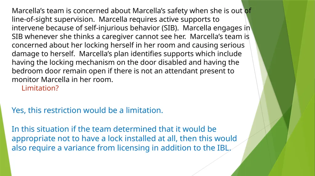 Individually-Based Limitations Practice Examples - slide 18 of 41
