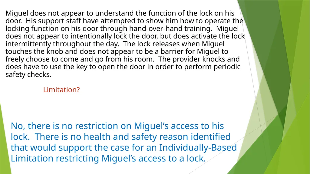 Individually-Based Limitations Practice Examples - slide 16 of 41