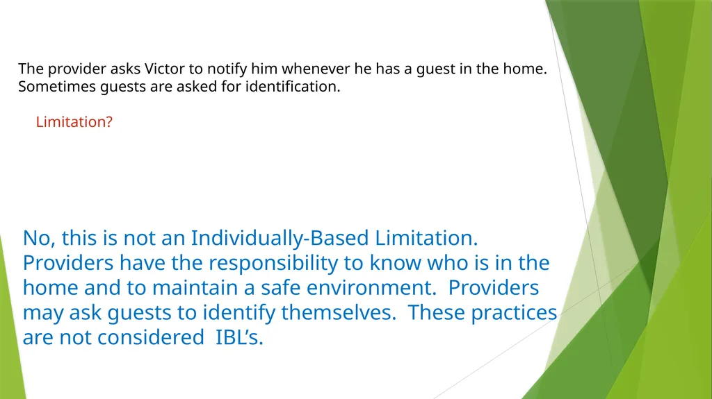 Individually-Based Limitations Practice Examples - slide 36 of 41