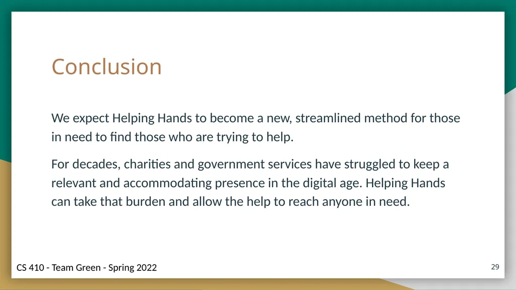 Helping Hands Prototype Presentation Connecting - slide 29 of 36