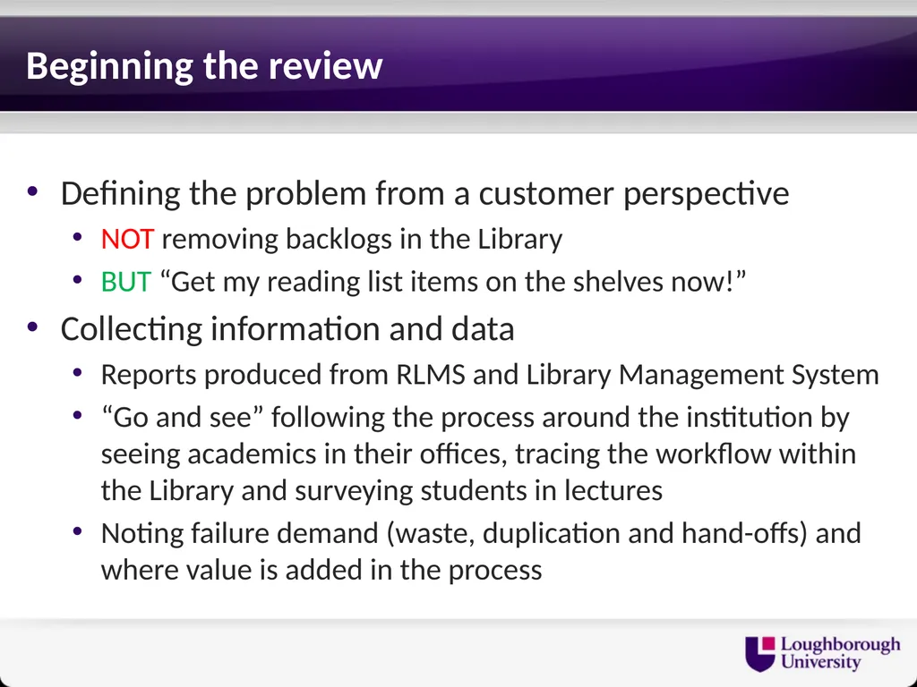 Reading Lists - End to End Gary Brewerton - slide 9 of 15