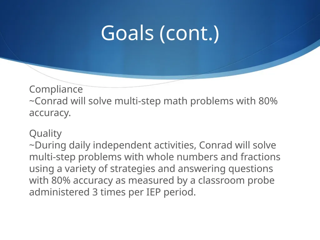 IEP and Frontline Updates Presented by: Nita - slide 23 of 35