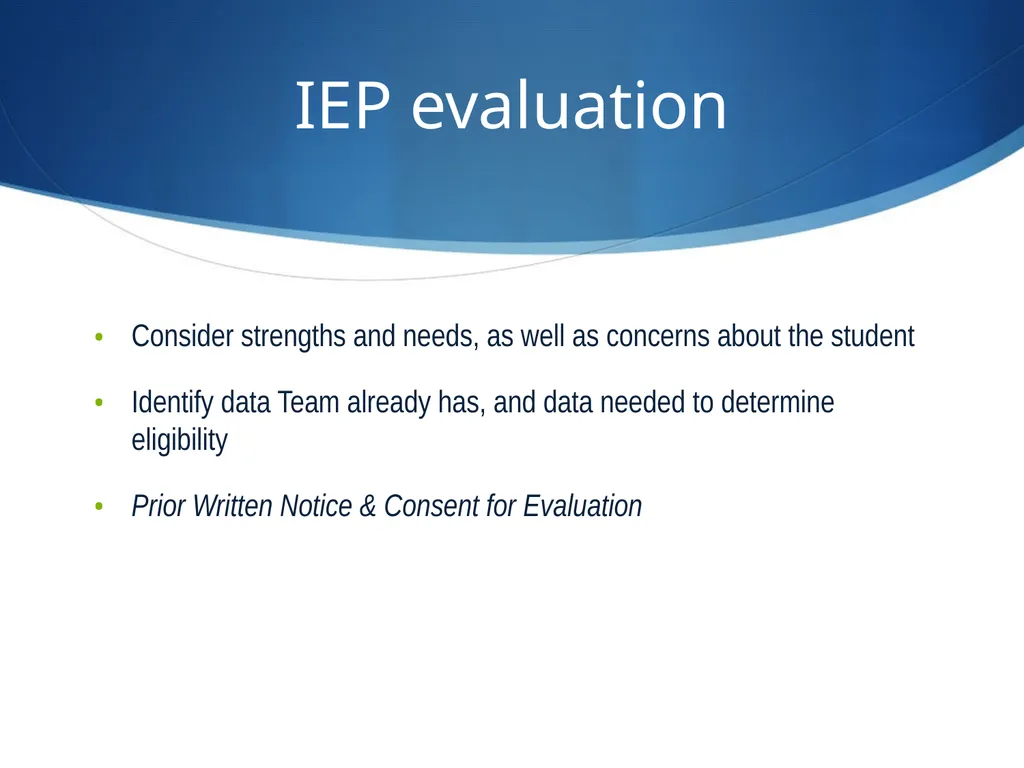 IEP and Frontline Updates Presented by: Nita - slide 16 of 35