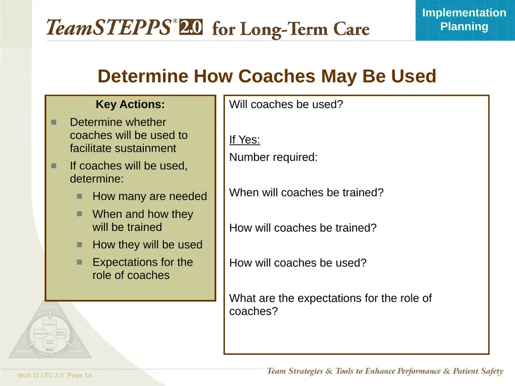 Implementation Planning Objectives Describe the - slide 14 of 20