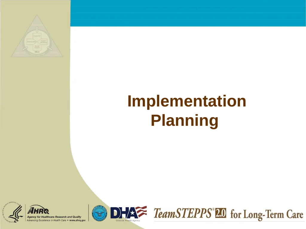 Implementation Planning Objectives Describe the