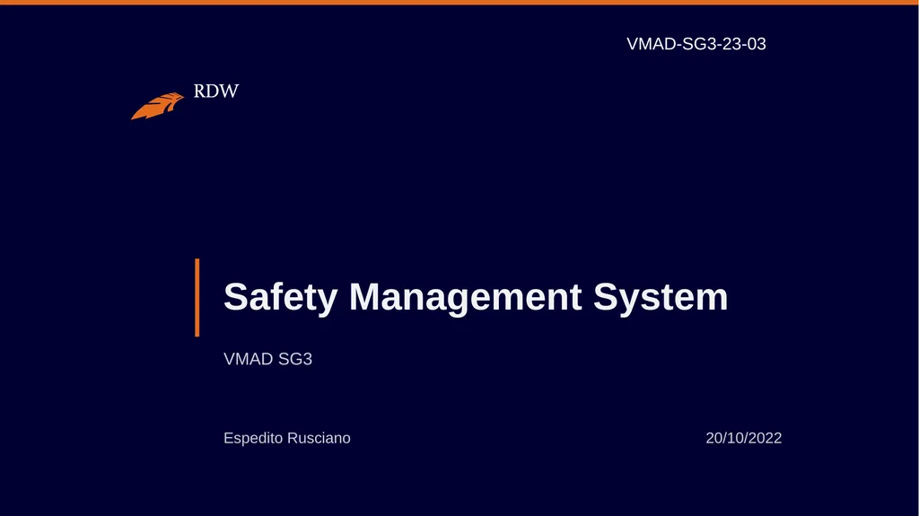 Safety Management System Espedito Rusciano - slide 1 of 11