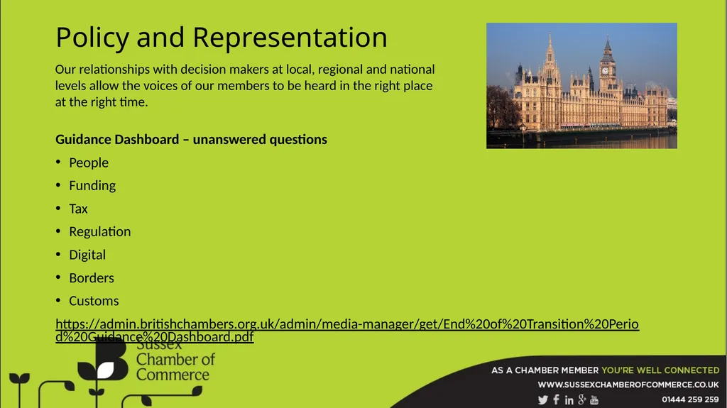EU Transition Impacts on East Sussex The BCC is a - slide 24 of 26
