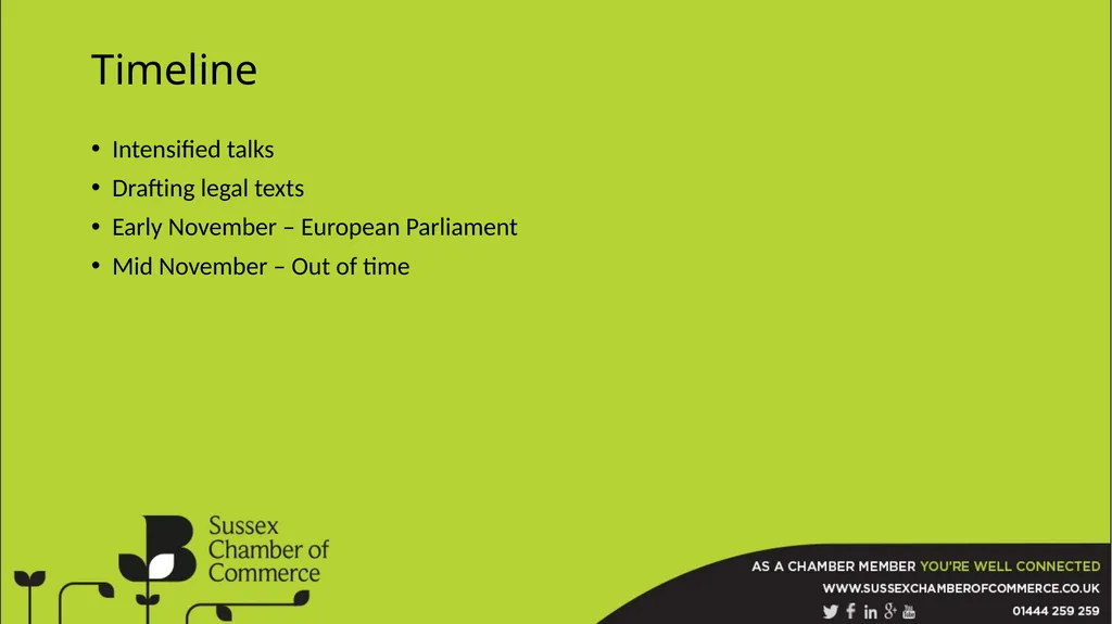 EU Transition Impacts on East Sussex The BCC is a - slide 4 of 26
