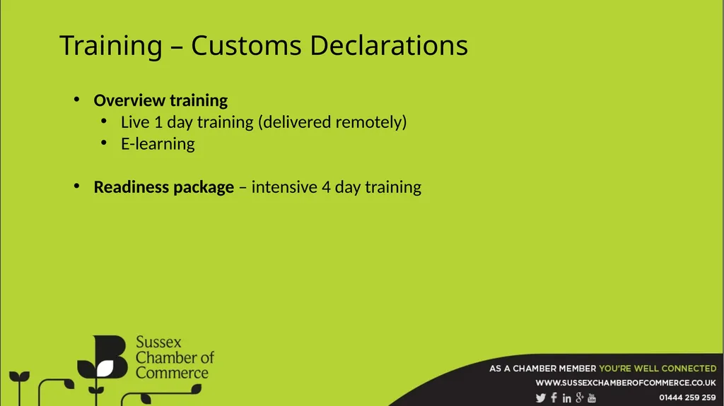 EU Transition Impacts on East Sussex The BCC is a - slide 17 of 26