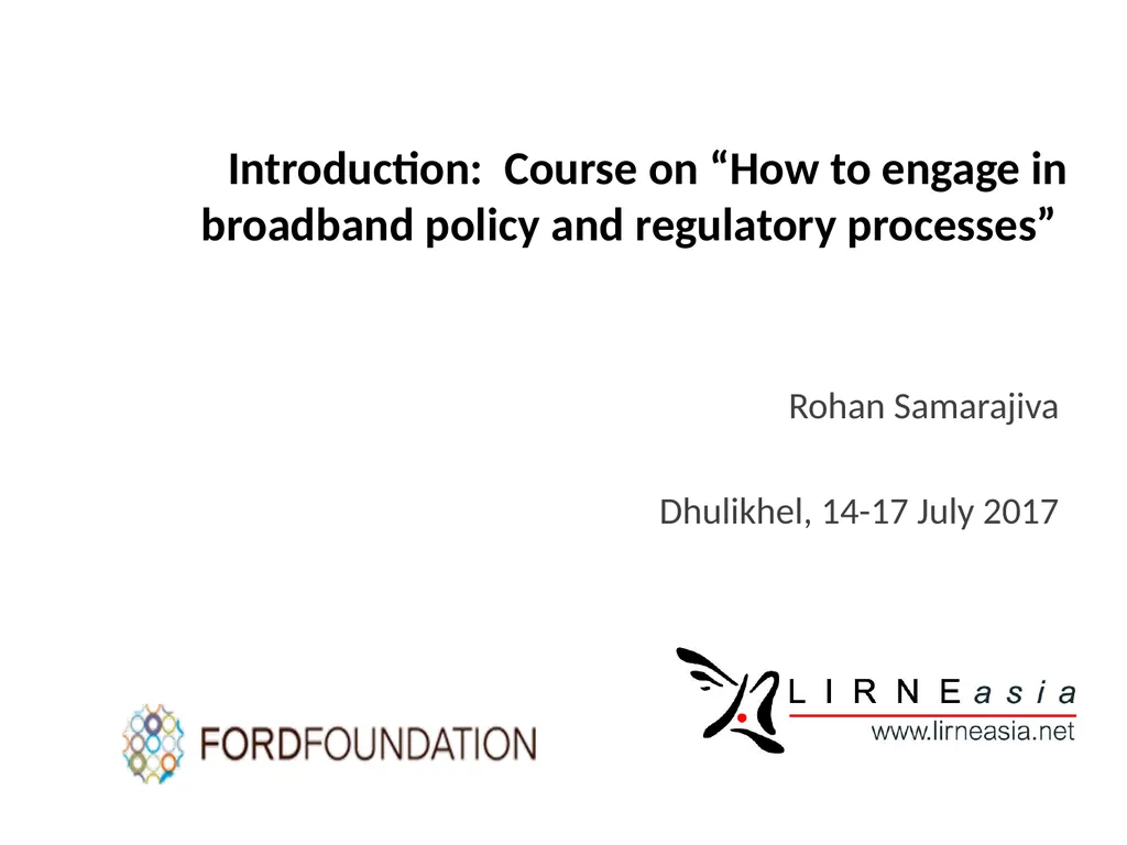 Introduction: Course on “How to engage in - slide 1 of 29
