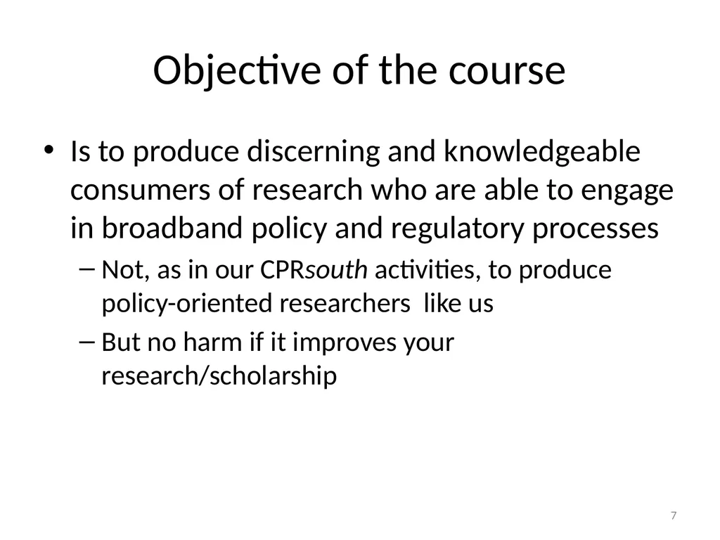 Introduction: Course on “How to engage in - slide 7 of 29