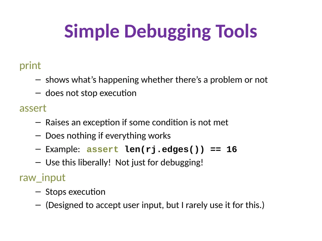 Debugging Michael Ernst CSE 140 University of - slide 20 of 20