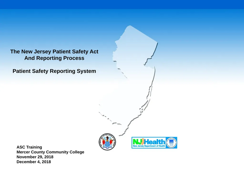 ASC Training Mercer County Community College - slide 1 of 71