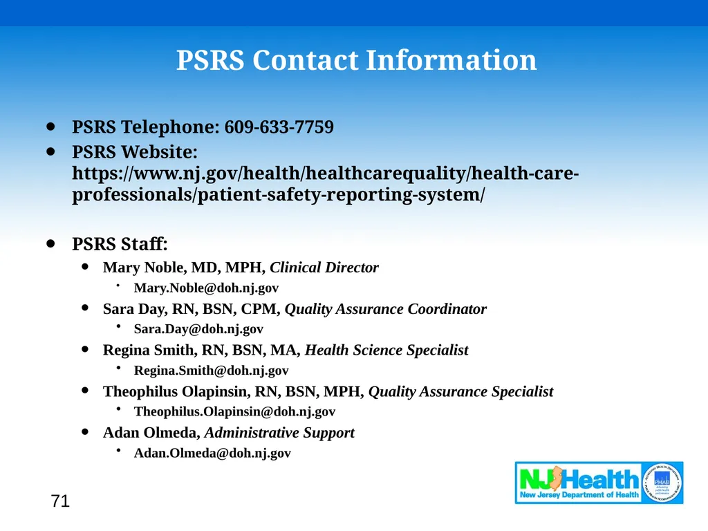 ASC Training Mercer County Community College - slide 71 of 71