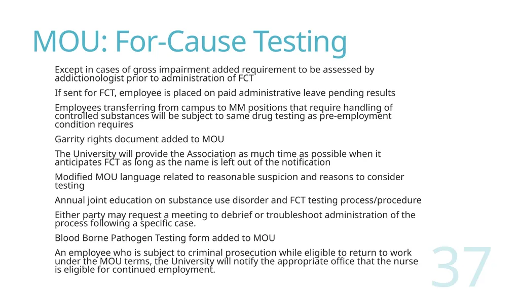 2018 Nursing Contract Summary Joint presentation - slide 37 of 49