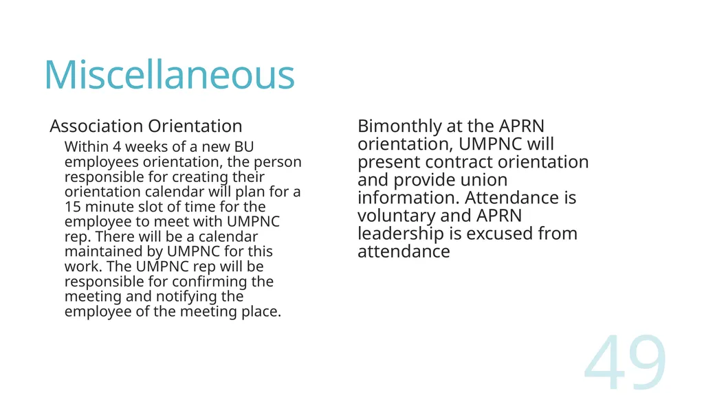 2018 Nursing Contract Summary Joint presentation - slide 49 of 49