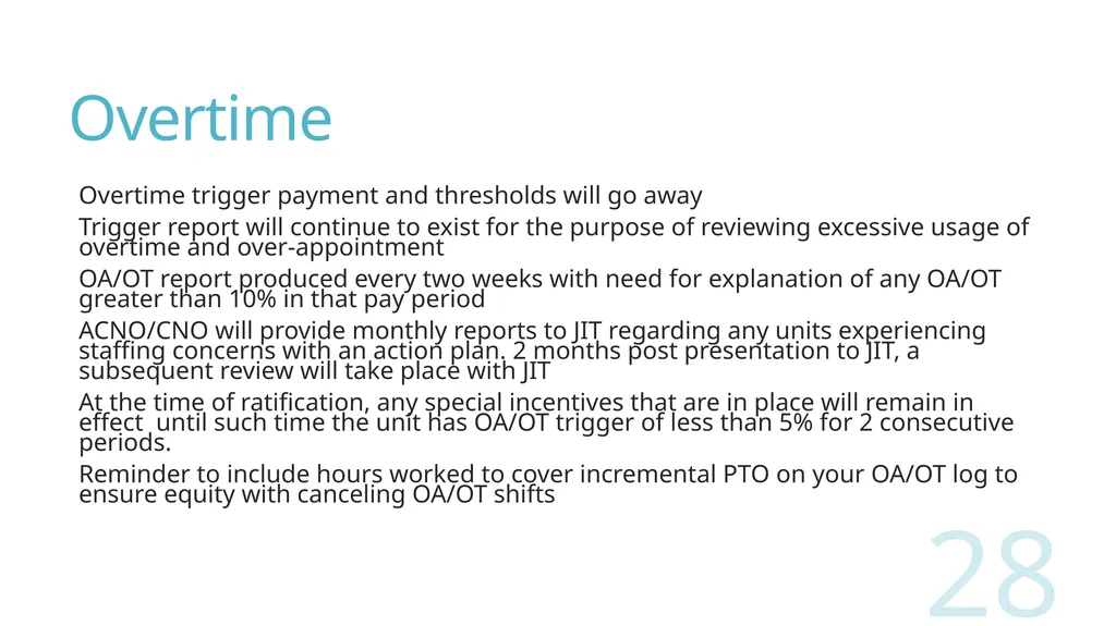 2018 Nursing Contract Summary Joint presentation - slide 28 of 49