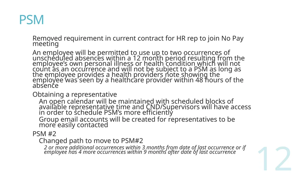 2018 Nursing Contract Summary Joint presentation - slide 12 of 49