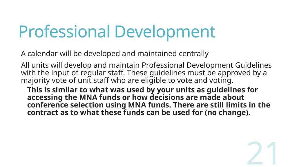 2018 Nursing Contract Summary Joint presentation - slide 21 of 49