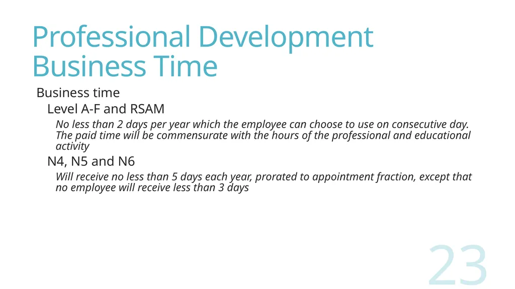 2018 Nursing Contract Summary Joint presentation - slide 23 of 49