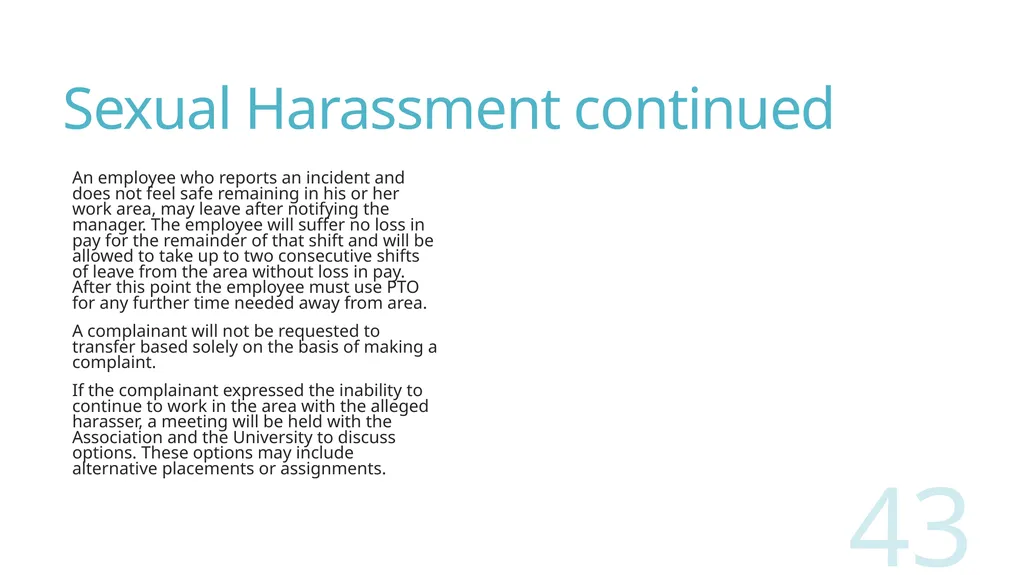 2018 Nursing Contract Summary Joint presentation - slide 43 of 49