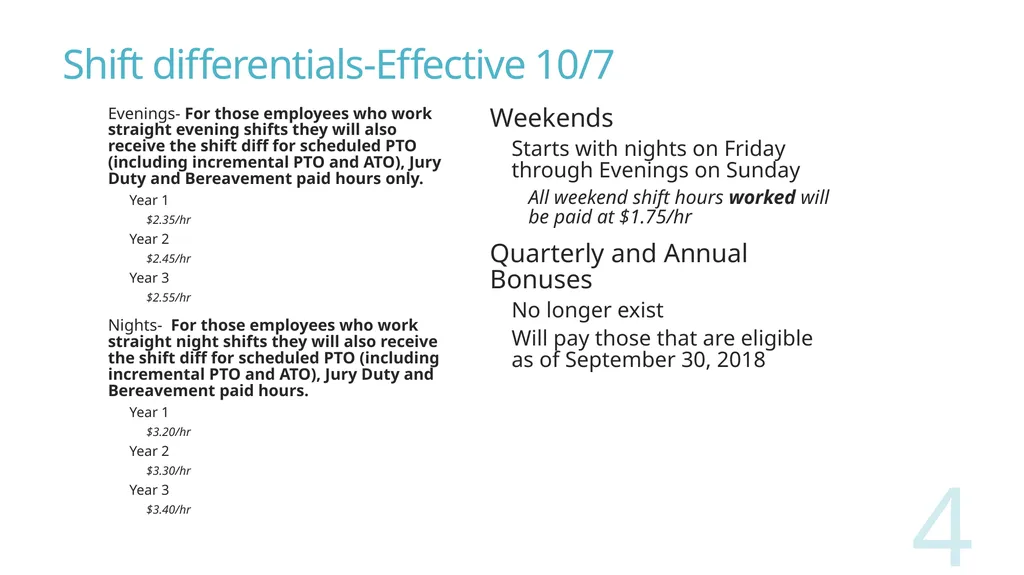 2018 Nursing Contract Summary Joint presentation - slide 4 of 49