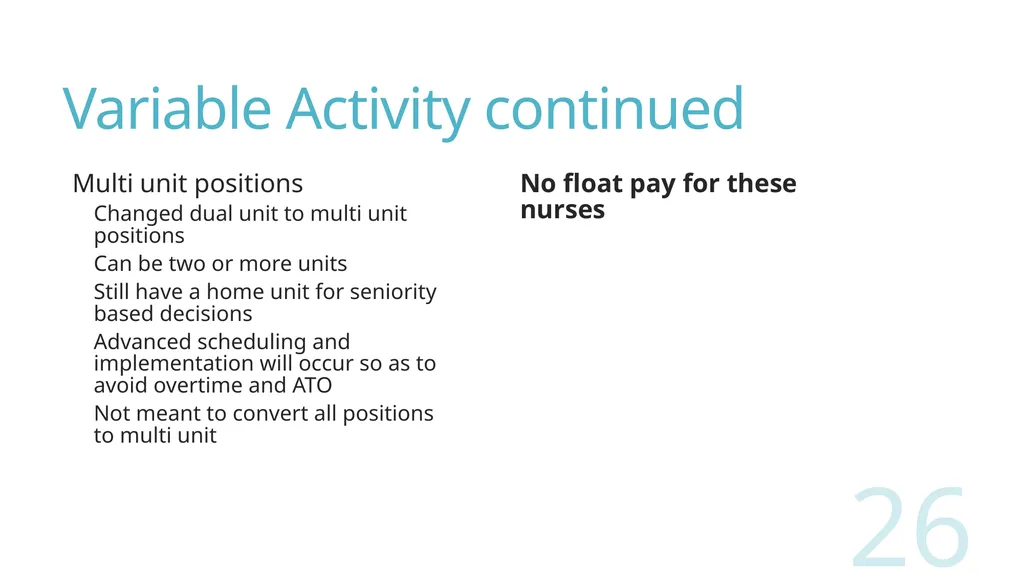 2018 Nursing Contract Summary Joint presentation - slide 26 of 49