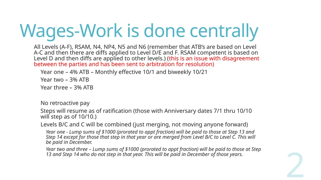 2018 Nursing Contract Summary Joint presentation - slide 2 of 49