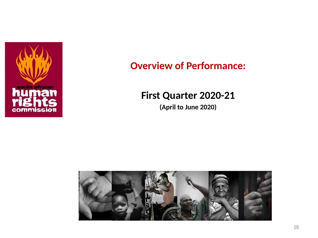 SOUTH AFRICAN HUMAN RIGHTS COMMISSION Performance - slide 28 of 49