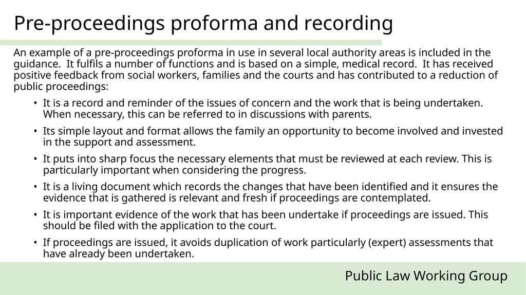 Public Law Working Group President of the Family - slide 11 of 73