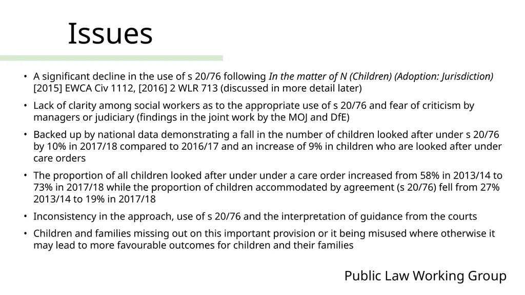 Public Law Working Group President of the Family - slide 13 of 73