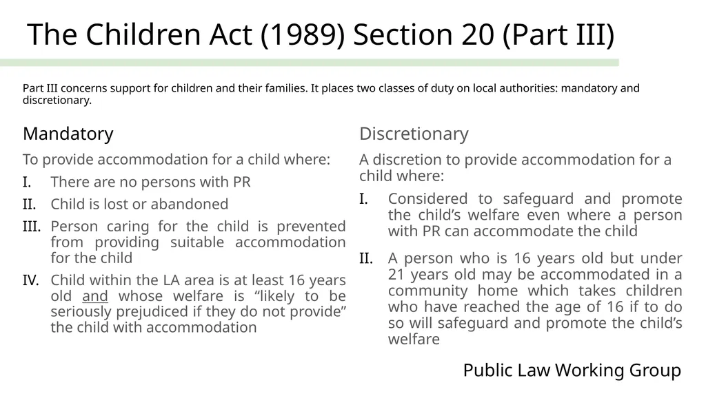 Public Law Working Group President of the Family - slide 15 of 73