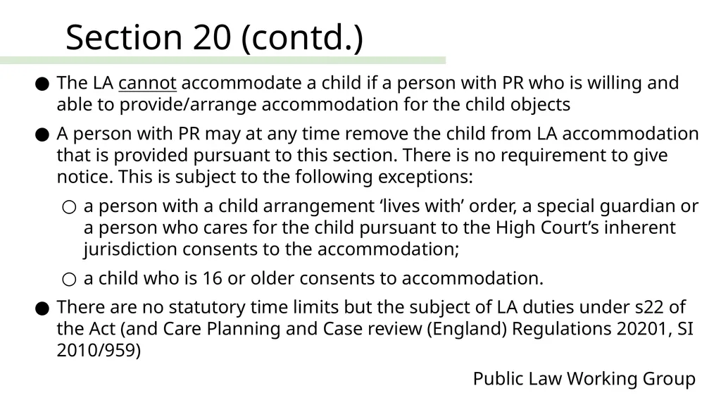 Public Law Working Group President of the Family - slide 16 of 73