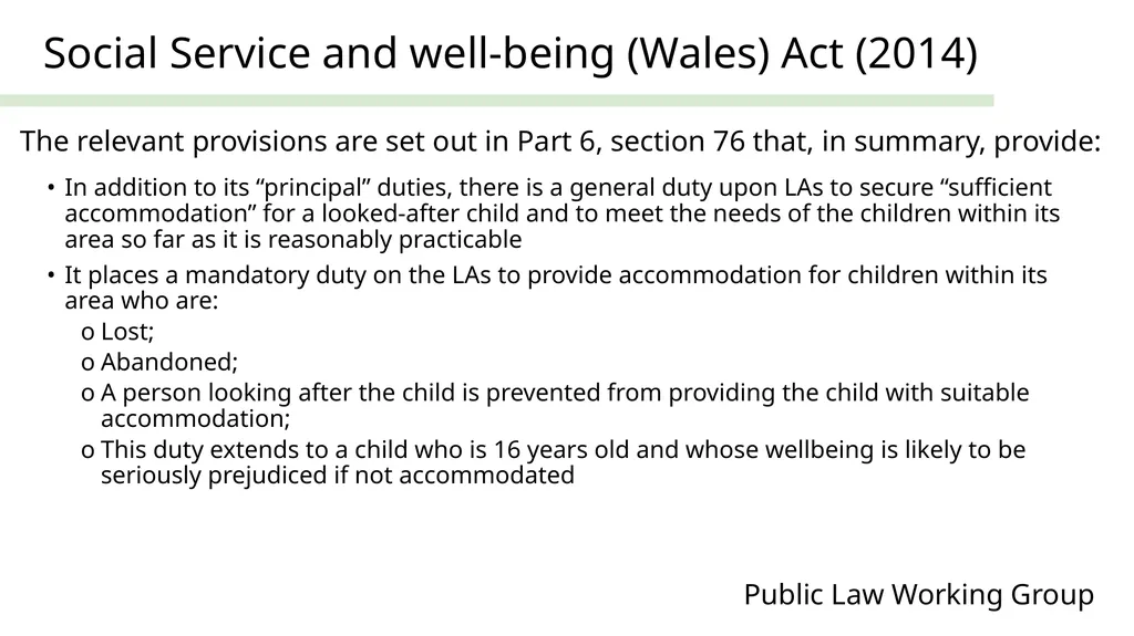 Public Law Working Group President of the Family - slide 17 of 73