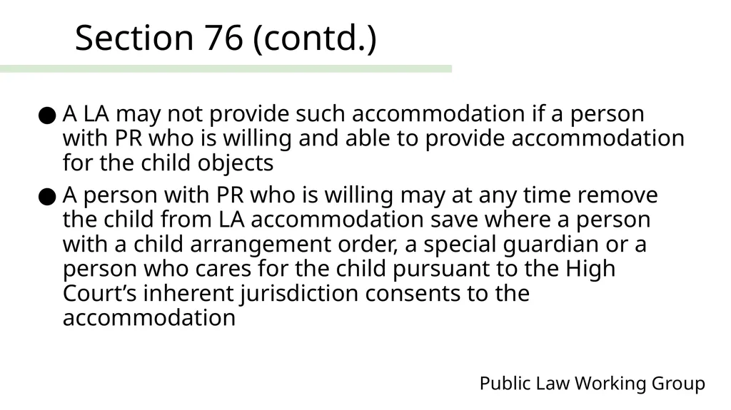 Public Law Working Group President of the Family - slide 18 of 73