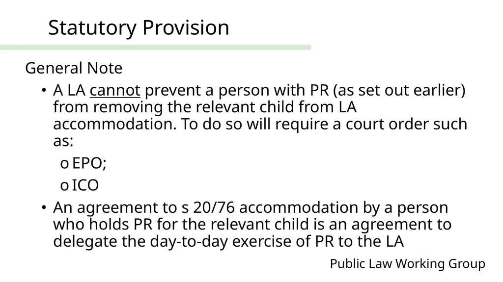 Public Law Working Group President of the Family - slide 19 of 73