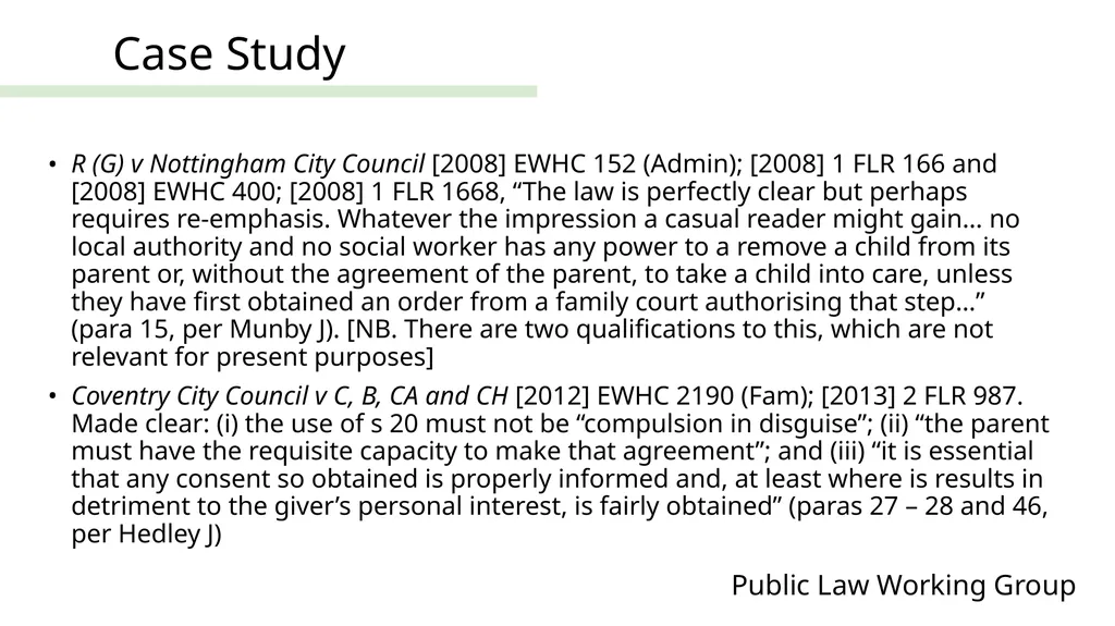 Public Law Working Group President of the Family - slide 20 of 73
