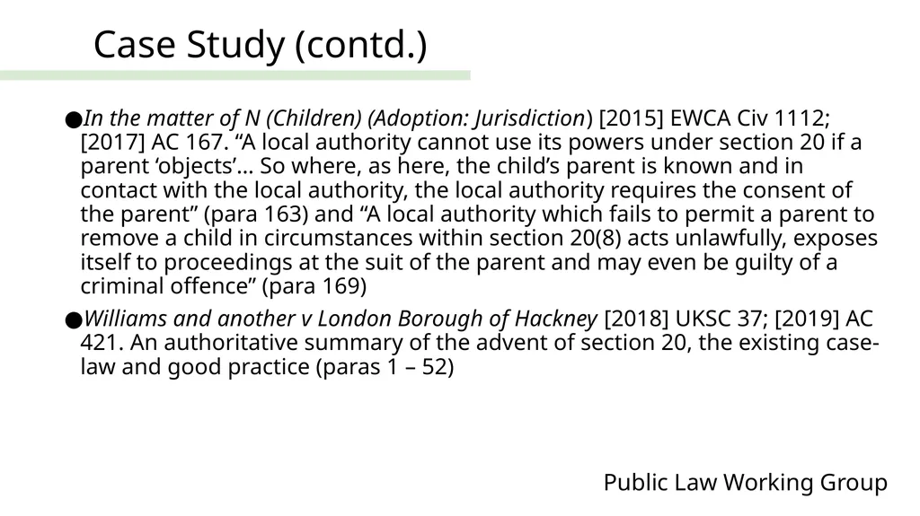 Public Law Working Group President of the Family - slide 21 of 73