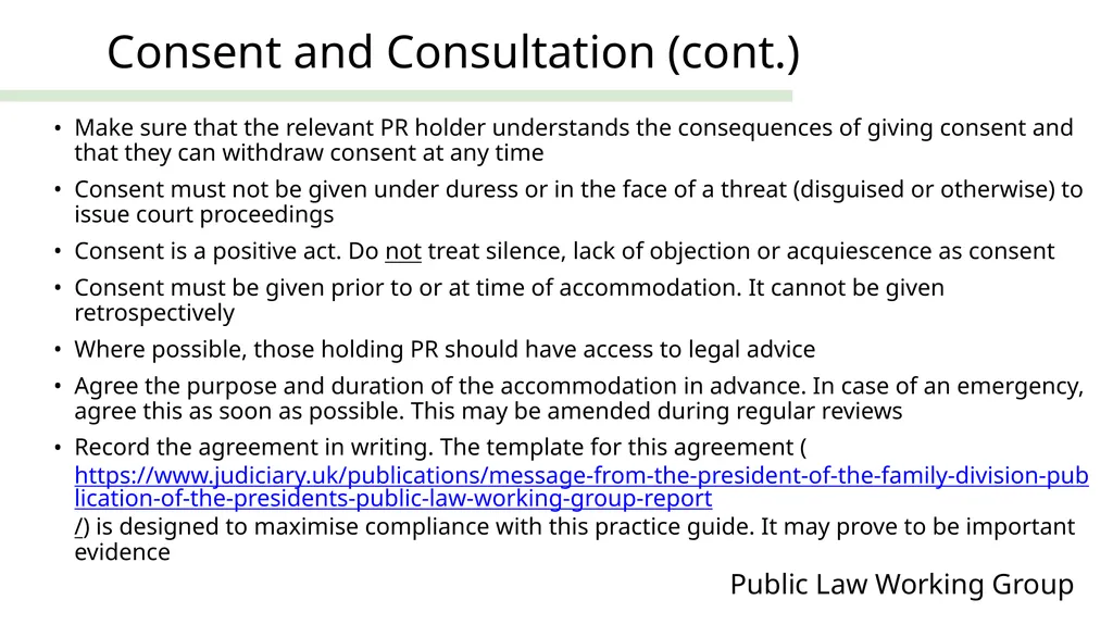Public Law Working Group President of the Family - slide 27 of 73