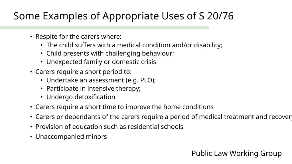 Public Law Working Group President of the Family - slide 30 of 73